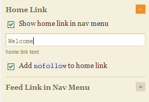 Checkmark Show home link in nav menu.
